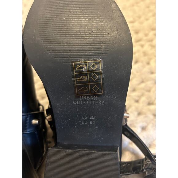 Urban Outfitters Willa Harness Mule Black Leather Studded Sling Women's Size 8M - Picture 12 of 13